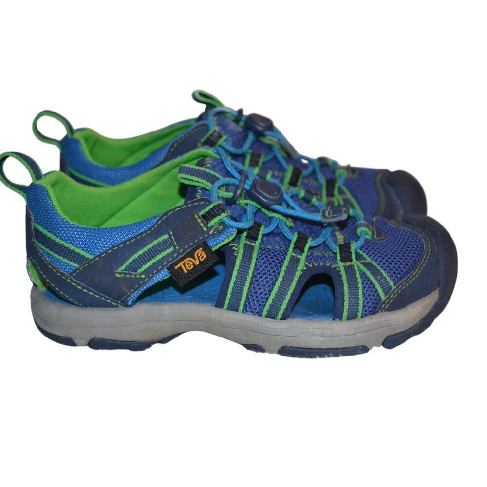 Treva Kids Manatee Sports Sandals Blue and Green Size 13